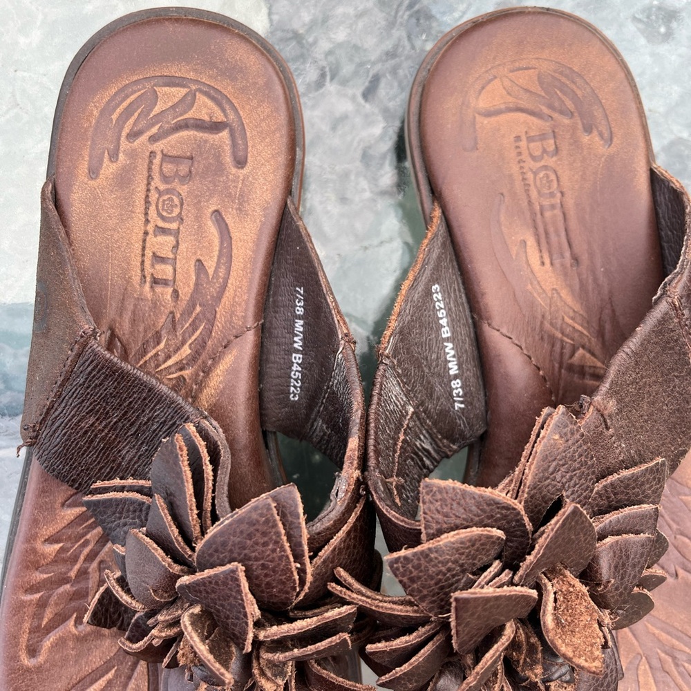 Born Brown Floral Sandals - Picture 2 of 5